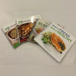 Set of 4 Pampered Chef Spiral-Bound Cookbooks